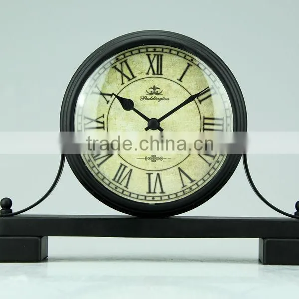 Decorative Black Classic Metal Tabletop Desktop Digital Retro Alarm Clock photo-2