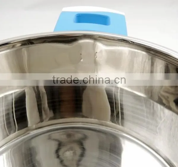 High-end Design Stainless Steel Casserole Hot Pot T-type Lid and Silicone Paint Bakelite Handles photo-5
