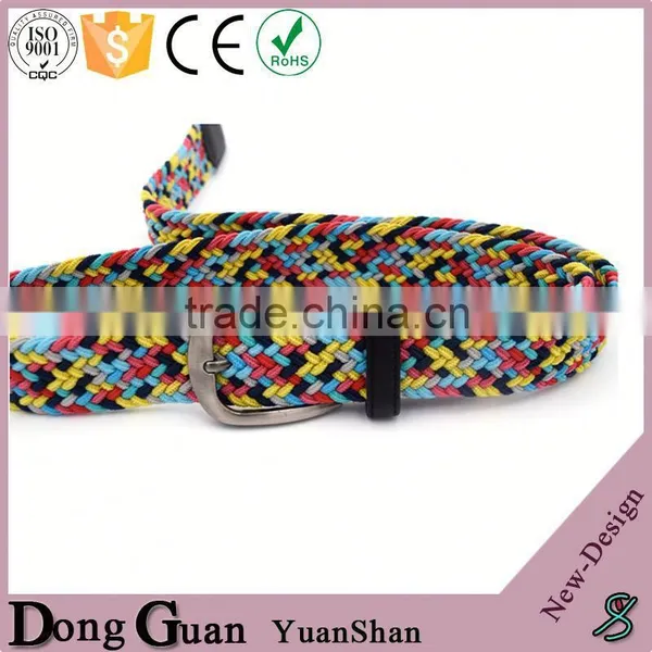 2016 Hot Sale Stitching Polo Belt Braided Woven Elastic Smart Automatic Buckle Leather
