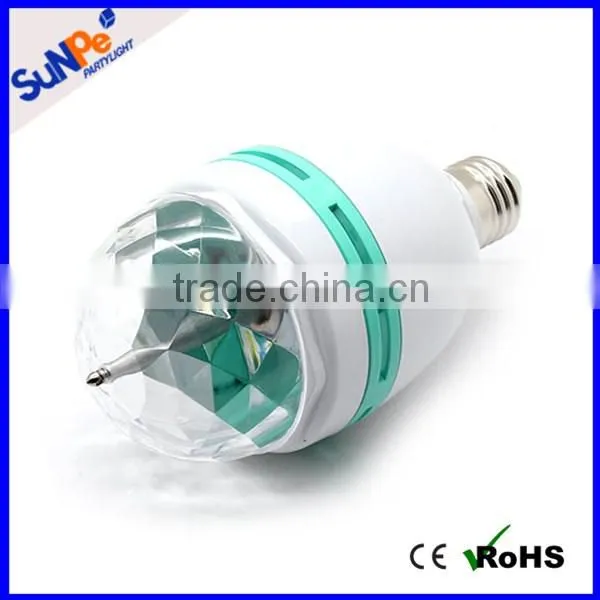 12V OEM E27 White Self-Rotating LED Disco Light Bulb For Home Party Light Night photo-3