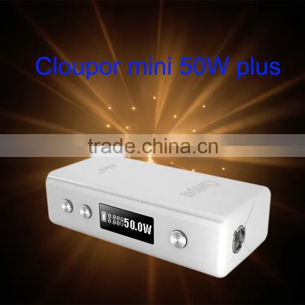 2015 Cloupor New Products Cloupor Mini Plus 50w tc Box Mod Cloupor Mini Plus Made in China