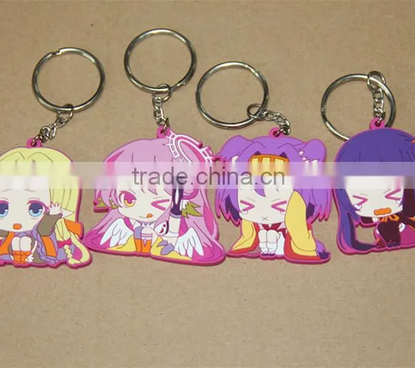 Colorful 3D Plastic Soft Pvc Carton Key Chain photo-2