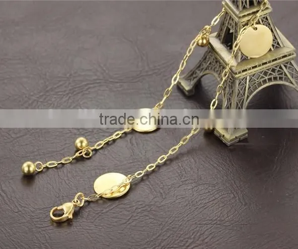 Schmuck Jewelry Tag Charms Stainless Steel Gold Anklets Prices for Women photo-6