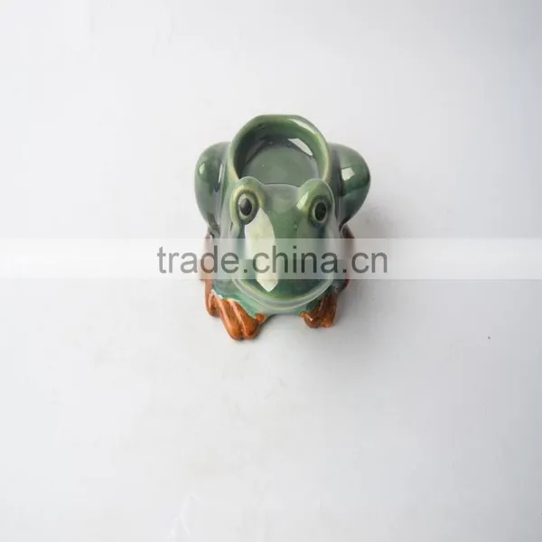 Home Decoration Ceramic Tealight Candle Holder With Frog Shape photo-3