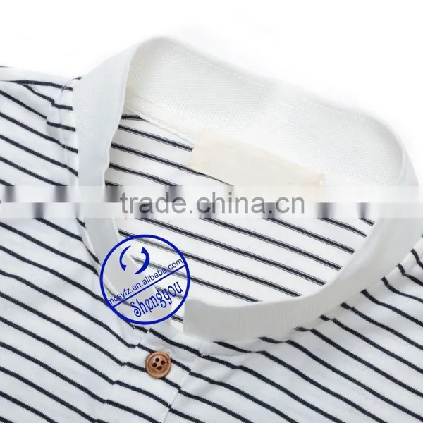 Custom Wholesale Striped Stand Collar Polo Shirt for Men photo-3
