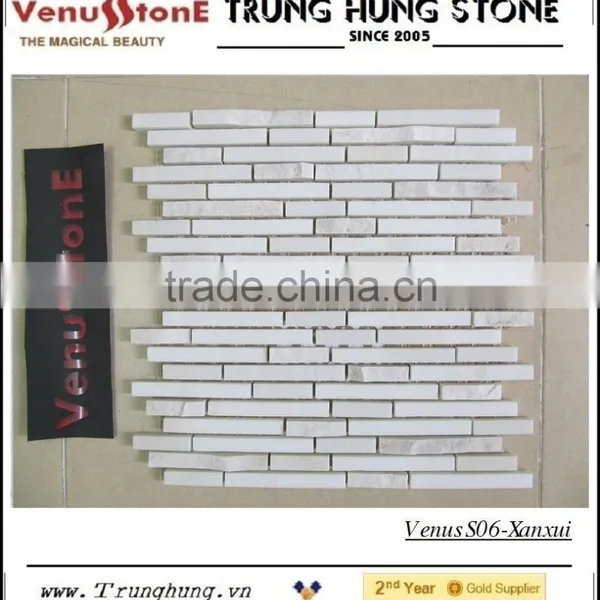 White Marble Mosaic Tiles photo-2