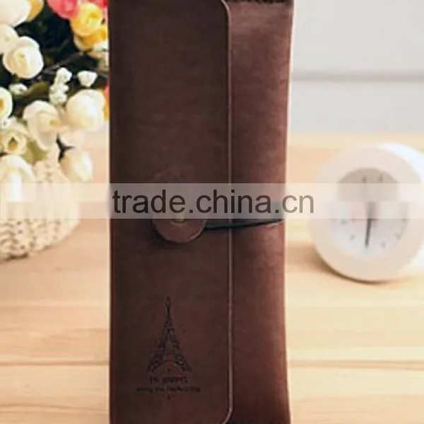 2016 Retrostyle Leather Pencil Case With Flap Cover photo-3