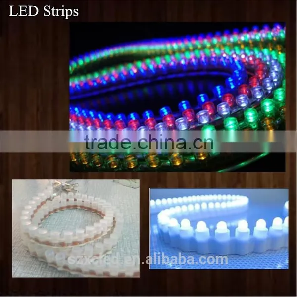 CE RoHS (XC-3MM-24CM24LED/M) Indoor/Outdoor Soft/flexible and Hard/rigid LED Strips Lights Display photo-3