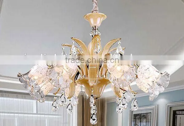 Flower Shape Glass Pendant Lamp , Glass Led Crystal Pendant Lighting photo-3