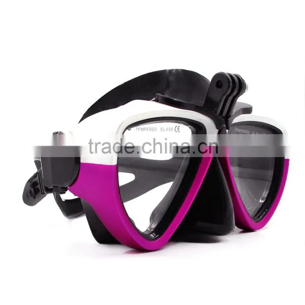 Diving Goggles Go Pro Mixture Color Scuba Diving Mask Tempered Glasses For Go Pro Hero3 3+ 4 Xiaomi Yi Action Camera photo-4