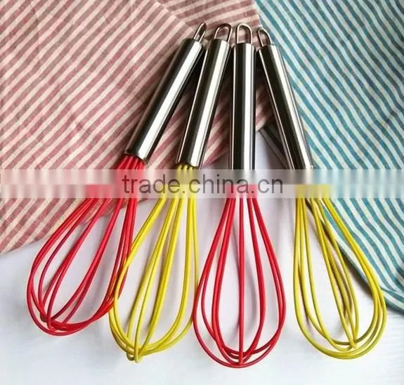 Non Stick Easy Cleaning Silicone Rubber Egg Whisk photo-5