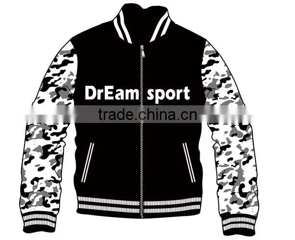 [DREAM SPORT] Factory Camo Men Zip Sweatshirt Without Hood photo-2