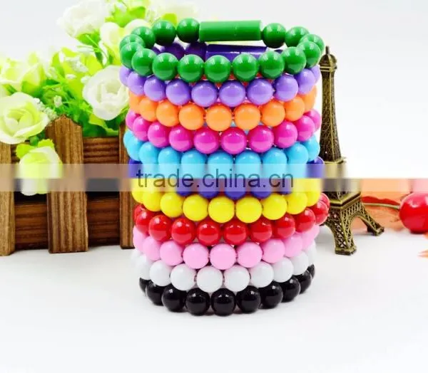 Candy Color Wearable Bracelet Wrist Pearl Micro USB Cable&8pin Cable for IPhone5/6 photo-4