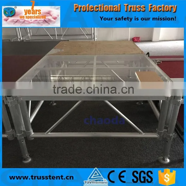 Transparent Clear Lighting White Acrylic Glass Wedding Stage Platform photo-5