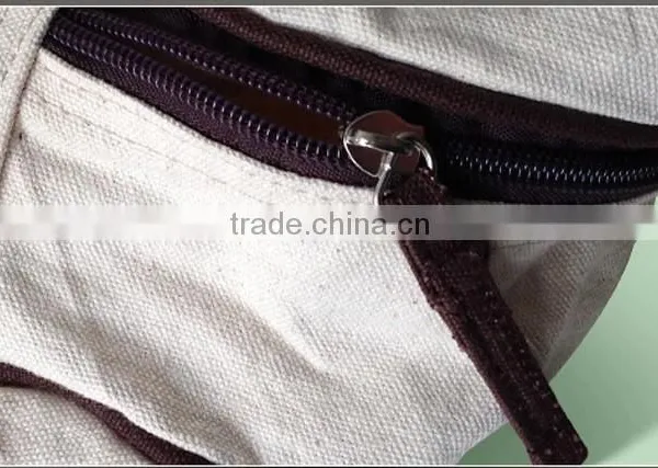 Wholesale Custom High Quality White Large Capacity Sling and Double Shoulders Cotton Canvas Yoga Bag Backpack photo-6