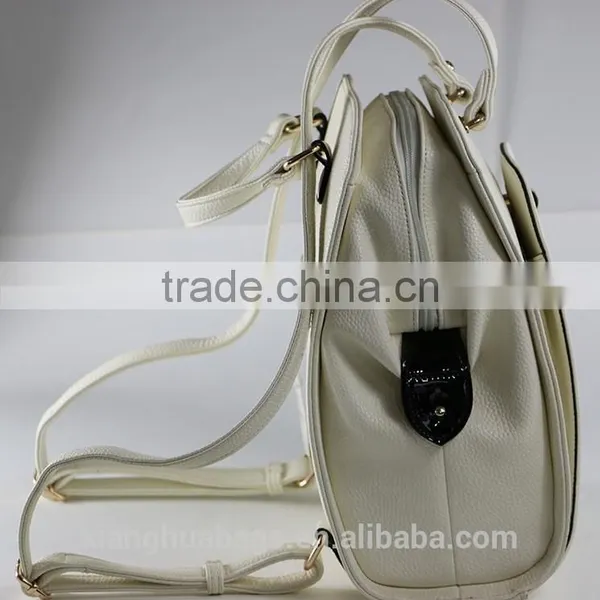 Fashion Designer Factory Wholesale Canvas Leather School Backpack photo-2