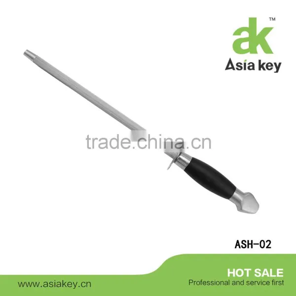 Hanging Storage 9 Inches PP Material Handle Black Color Sharpening Steel For Kitchen Knife photo-2