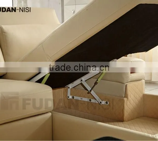 Corner Sofa Bed With Storage FM175 L Shape Leather Adjustable Headrest Sofa photo-3