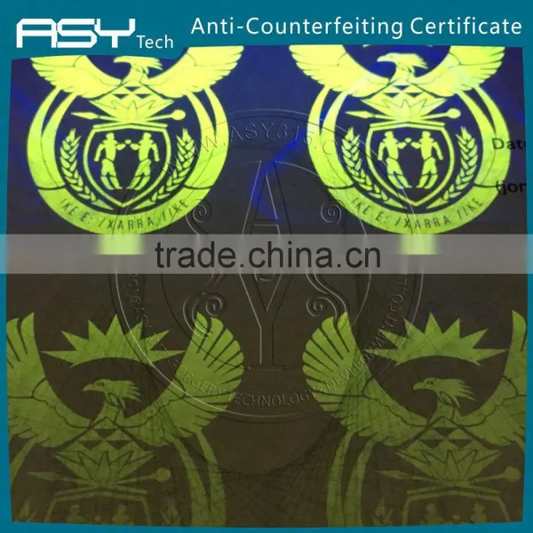 Invisible UV Fluorescent Security Certificate Printing photo-3