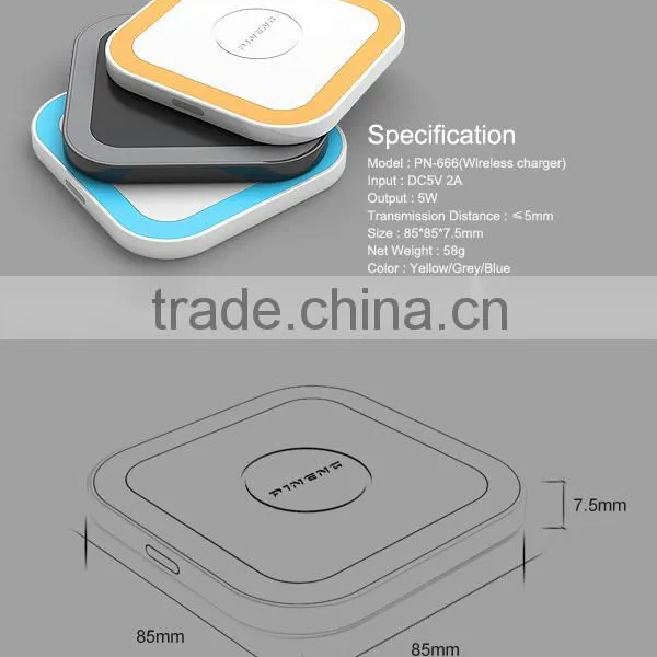 PN666 2015 New 5v 2a Universal qi Standard Wireless Charger for Samsung s6 photo-4