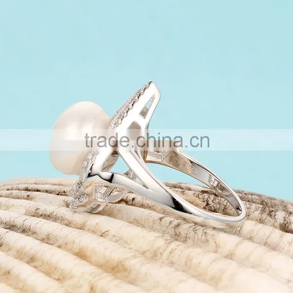 Pearl Ring Designs Heart Shape New Arrival Rings for Women SRE136W photo-4