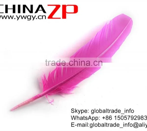 ZPDECOR Crafts Factory Wholesale High Quality Dyed Pink Solid Color Turkey Feather for Sale photo-3