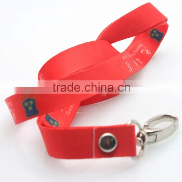 Manufacture 2016 Cheap Different Accessory Custom Printed Lanyard Hot Sale Silk Ribbon Carbine Hook Lanyard no Minimum Order photo-4