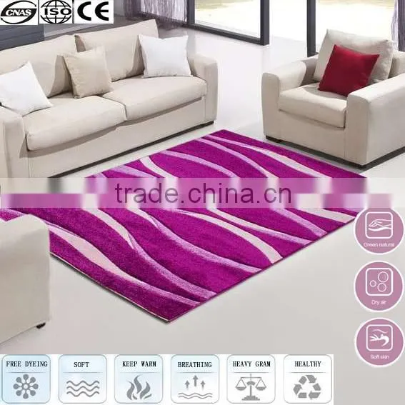 2016 Hot Sale Purple Abstract Silk Shaggy Carpet Carpets Flooring Carpet Prices