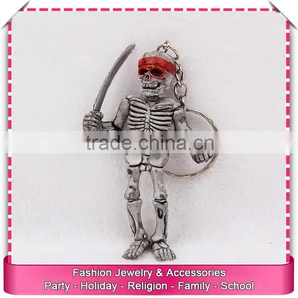 Custom Metal Keychains for Men, Skull Shaped Keychains Personalized photo-5