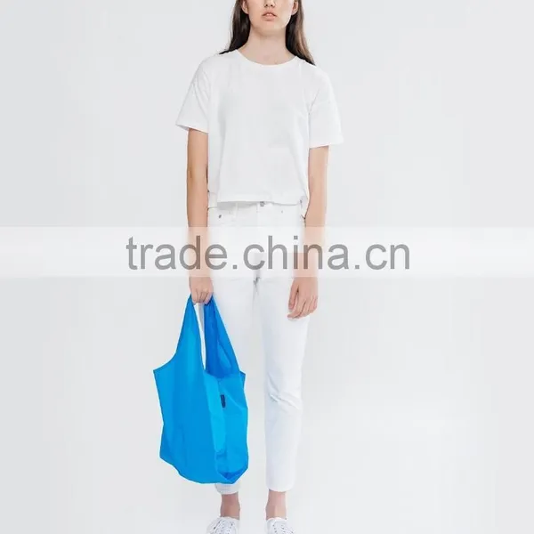 NYLON Reusable Grocery Shopping Bag Ripstop Nylon Tote Foldable Integrated Pouch photo-4