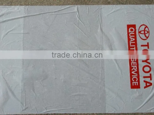 Qingdao Huaxuyang Wholesale LDPE White Color With TOYOTA Logo Waterproof Plastic Disposable Car Seat Covers photo-5
