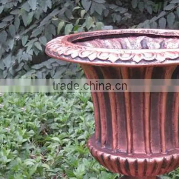 Classical Polyresin Bronze Outdoor Pots Flower Planter photo-3