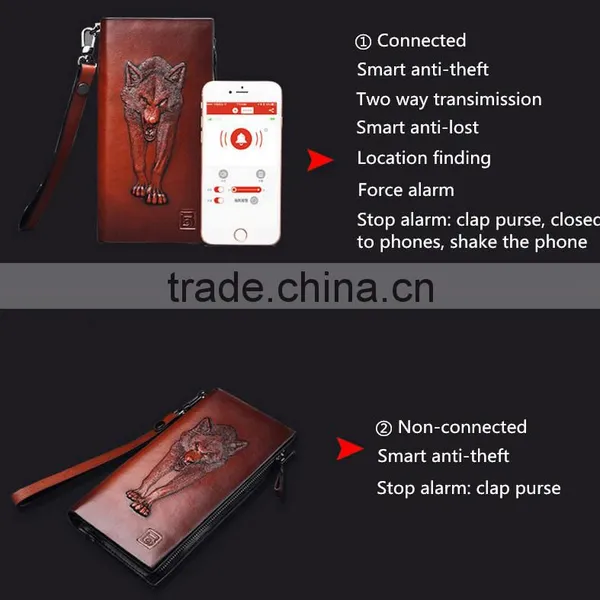 Genuine Leather Wallet, Smart Bluetooth Mobile Control Anti-theft, Anti-lost,Alarm,Multi-functional Business Gift Purse photo-5