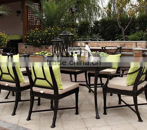 2017 New Style Aluminum Outdoor Dinning Furniture Patio Table Chairs Sets photo-2