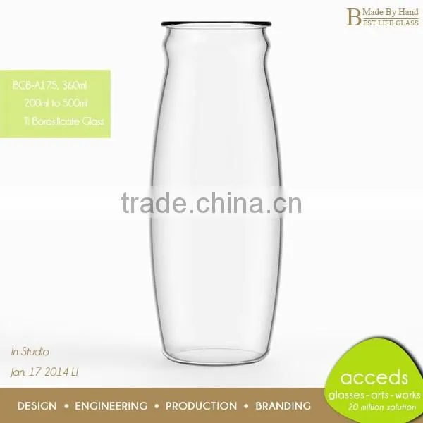 OEM ODM Hand Made Mini Glass Milk Bottles 100ml photo-6