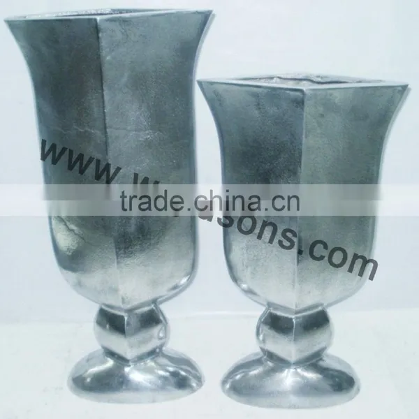 Floor Stand Wedding Decor Metal Aluminium Vase photo-5