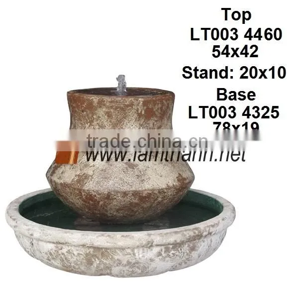 Ancient Rust Decorative Ceramic Water Fountain Vase