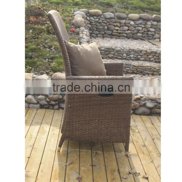 Adjustable Rattan Chair With High Back And Cushion photo-3