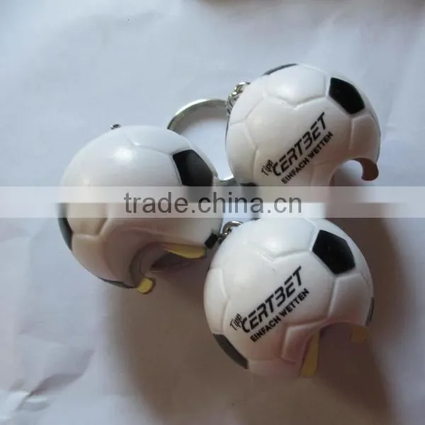 New Style Promotional Football Shape Bottle Opener With Keychain photo-2
