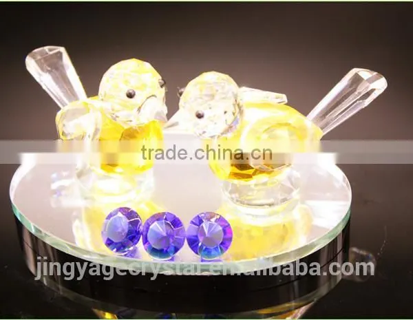 Crystal Glass Islamic Beautiful Love Double Birds Model Gift for Holy Quran photo-2