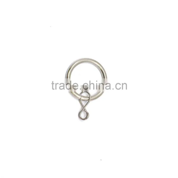 Brushed Nickel Plated Metal Curtain Rod Ring Loose Eyelet ID35mm/OD42mm photo-3