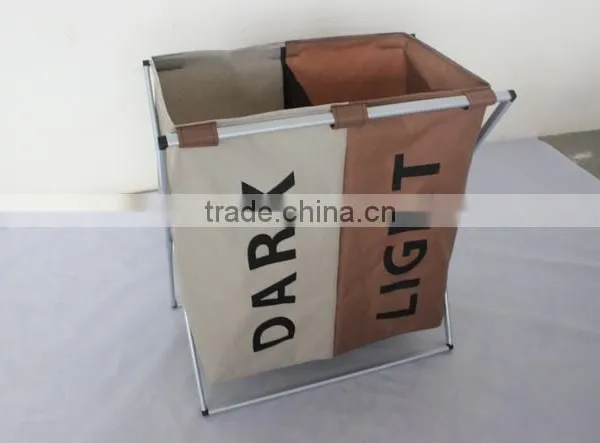 Home and Hotel Usage Double Laundry Sorter /2 Fashionable Light and Dark Basket for Laundry photo-2