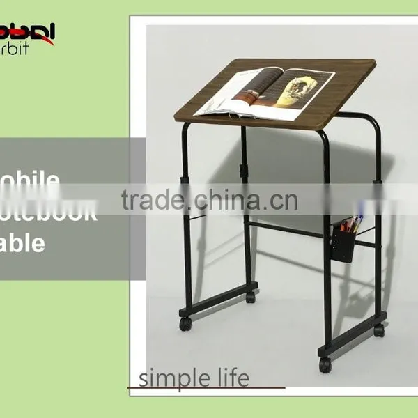 High Quality Office Laptop Table With Wheels, Mobile Computer Table Cart photo-3
