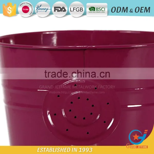 8 Inch Pots and Containers for Plants Outdoor Metal Outside Plant Pots photo-6