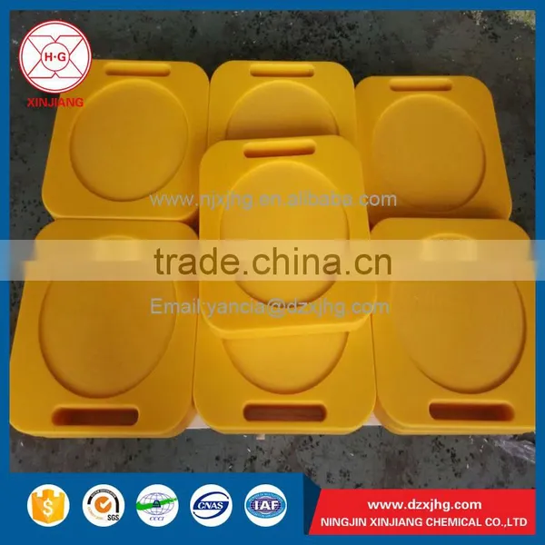 Two Handles Yellow Color Print Logo Crane Outrigger Mat Manufacture photo-4