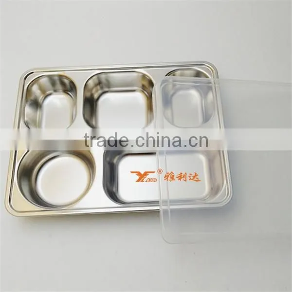 304 Custom Stainless Steel Bento Lunch Box 5 Compartment Take-out Food Container for Picnic photo-6