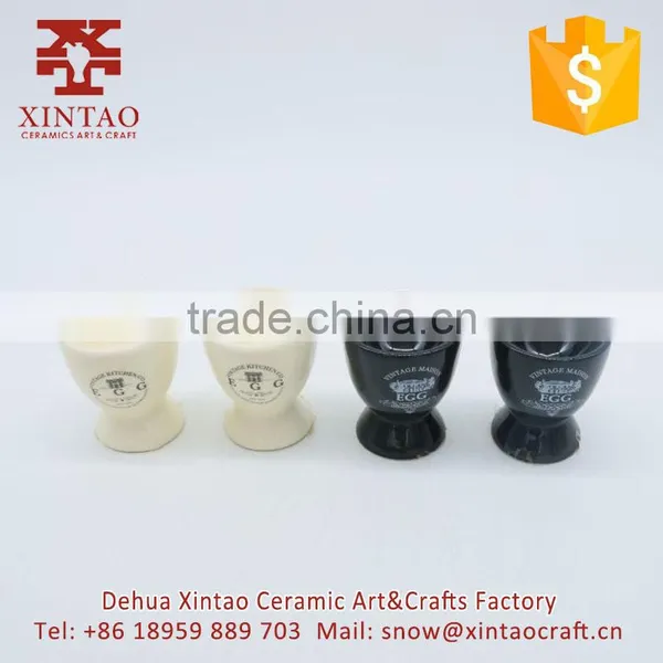Hot Sell to USA Market Black Porcelain Egg Cup Ceramic Coffee Cups Eggs Cup photo-3