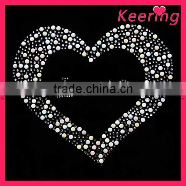 Hot Fix Tape Rhinestone Transfer Custom Rhinestone Heart Style WHF-179