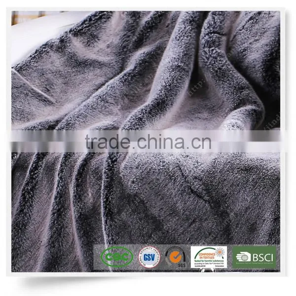 Heavy Weight Thick Warm 100% Polyester Rabbit Fur Blanket Tip Dye photo-3