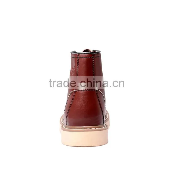 Autumn Men Leather High Top Casual Shoes Sample for Adults, Winter High Upper Worker Shoes Casual Brand From China photo-6